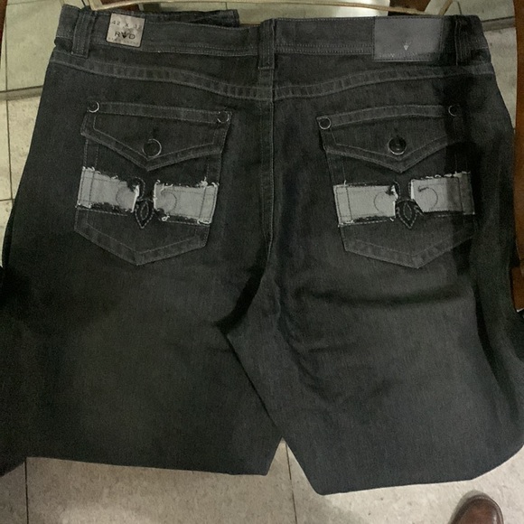 Raw Diamond Bootcut Fit Denim Jeans (Dark Grey) - Picture 4 of 8